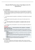 NCLEX-RN Practice Quiz Test Bank #3 (75 Questions) 2022 UPDATE WITH RATIONALES