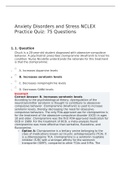 Anxiety Disorders and Stress NCLEX Practice Quiz: 75 Questions| 2022 update 
