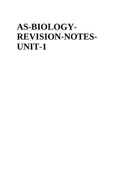 EDEXCEL: AS BIOLOGY REVISION NOTES