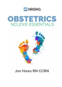 Obstetrics (OB) NCLEX Essentials Latest Solutions (New StudyGuide)