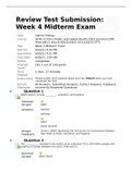 HLTH 3115S-1 Week 4 Midterm Exam Questions and Answers (June 2021)