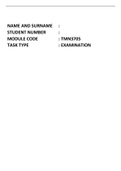 Exam (elaborations) PST202G/TMN3705 (TMN3705) 
