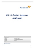 Evl 1.1 Contact leggen en analyseren AD sociaal werk en bachelor deeltijd opdracht voorbeeld