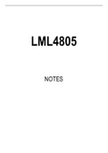 LML4805 Summarised Study Notes