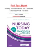 Nursing Today Transition And Trends 9th Edition Zerwekh Test Bank