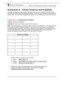 Capella University Statistics for the Behavioral Sciences Worksheet Assessment 3