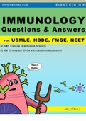 Immunology Questions and Answers for USMLE NBDE FMGE NEET