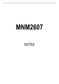 MNM2607 Summarised Study Notes