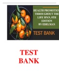 Health Promotion Throughout the Life Span, 8th EditionBy edelman Test Bank