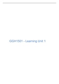 GGH1501 Study Unit 1
