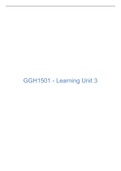 Ggh1501 study unit 3 summary