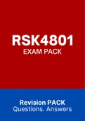 RSK4801 - EXAM PACK (2022)