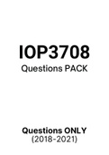 IOP3708 - Exam Questions PACK (2018-2021)