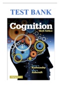 TEST BANK FOR COGNITION, 6TH EDITION, MARK H. ASHCRAFT, GABRIEL A. RADVANSKY, ISBN-10: 0205985807, ISBN-13: 9780205985807, ISBN-10: 0205991653, ISBN-13: 9780205991655
