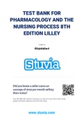 TEST BANK FOR PHARMACOLOGY AND THE NURSING PROCESS 8TH EDITION LILLEY LATEST EDITION 2021