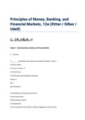 Principles of Money Banking, and Financial Markets 12th Edition (Ritter Silber) |All Chapters |Latest Edition| 2021 |