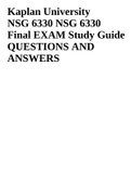 NSG 6330 NSG 6330 Final EXAM Study Guide QUESTIONS AND ANSWERS