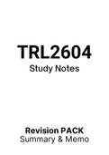 TRL2604 - Notes (Summary)