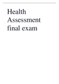 Health Assessment final exam