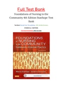 Foundations of Nursing in the Community 4th Edition Stanhope Test Bank
