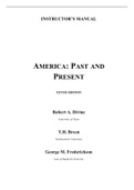 America Past and Present - Volume 1 - Solutions, summaries, and outlines.  2022 updated