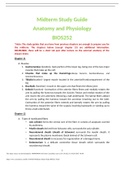Midterm Study Guide Anatomy and Physiology BIOS 252(EXAM EXPLANATIONS)