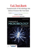 Fundamentals of Microbiology 11th Edition Pommerville Test Bank