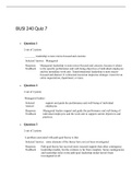 BUSI 240 Quiz 7 (Version 7), Verified and Correct Answers, Liberty University