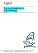       AQA Practical handbook for A-level Biology | 2022 UPDATE GUIDE