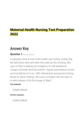 Maternal Health Nursing Test Preparation 2022
