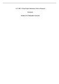ACC 308 7-1 Final Project Submission: Notes to Financial Statements