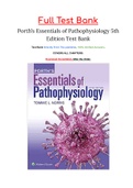 Porth’s Essentials of Pathophysiology 5th Edition Test Bank