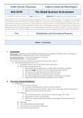 Global Business Environments - Ch 1 Globalization and International Business (Kelley School of Business at Indiana University Bloomington) - Notes - Summary