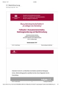 Übung 2 - Marktforschung - Grundlagen des Marketing - 31621 - Wirtschaftswissenschaften - TU Chemnitz 
