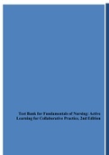 Yoost & Crawford: Test Bank for Fundamentals of Nursing: Active Learning for Collaborative Practice, 2nd Edition