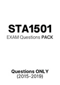 STA1501 - Exam Questions PACK (2015-2019)