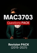MAC3703 - Exam Revision Questions (2015-2021)