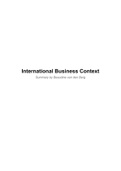 Summary International Business Context 