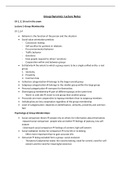 IBP Group Dynamics Full Summary of Lecture Notes