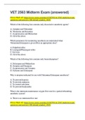 VET 2563 Midterm Exam Questions and Answers, 100% already graded_ 2022.