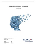 NCOI-Reflectieverslag- Eindopdracht Masterclass Persoonlijk Leiderschap Cijfer 8.5! Inclusief bijlagen en feedback.