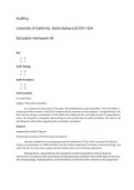 UCSB ECON 132A Auditing: Simulation Assignment #2