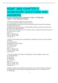 MGMT 3850 CHAPTER 1 HOMEWORK QUESTIONS AND ANSWERS