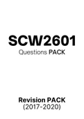 SCW2601 - Exam Revision Questions (2017-2020) 