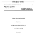 NURS 6003 WK11AssgnMackayA.doc NURS 6003 Final paper for Transition to graduate study for nursing 2020-22 Updated