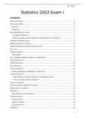 Well-organized, complete notes of statistics + index for exam I