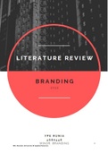 Literature review Branding