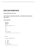 DSC1520 Assignment and Exam Pack 2022