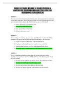 NR222 / NR 222 FINAL EXAM QUESTIONS & ANSWERS CHAMBERLAIN COLLEGE OF NURSING (GRADED A)