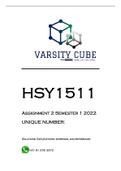 HSY1511 Assignment 2 Semester 1 2022 